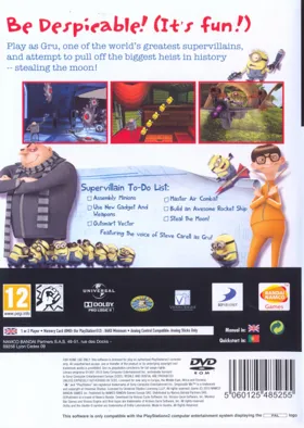 Despicable Me - The Game box cover back